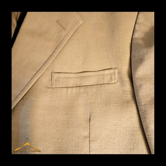 Vintage Orvis Sport Coat - 48R, Linen/Cotton Blend, Beige, EUC - Picture 7 of 14